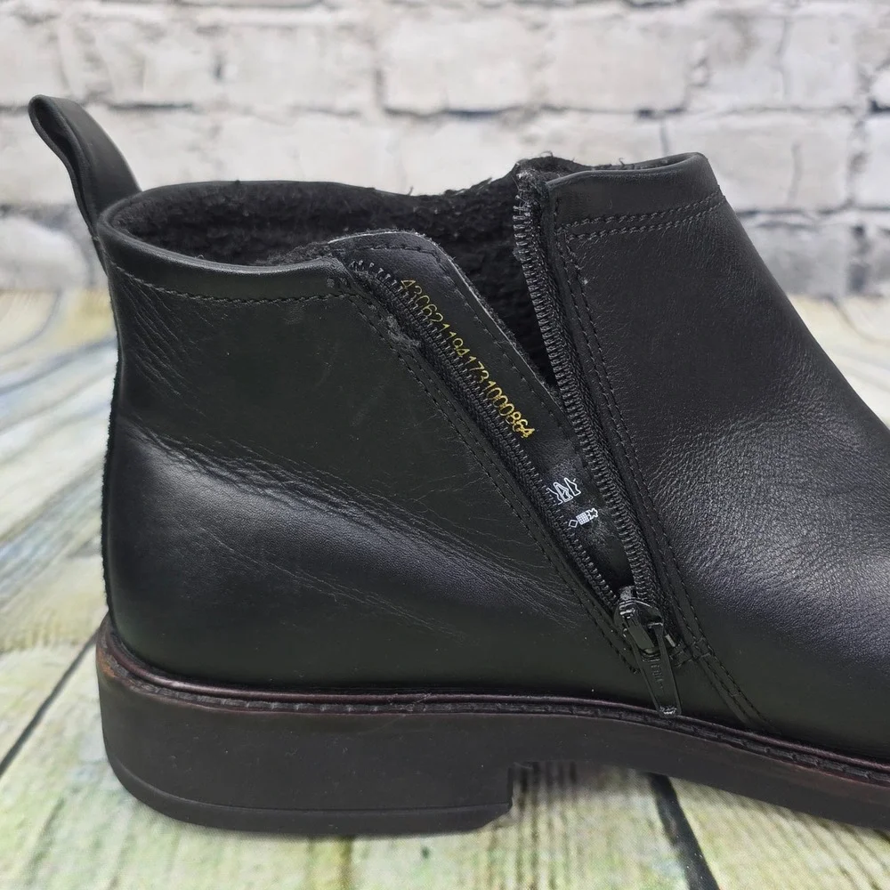 ECCO Holton Gore-Tex Chelsea Boots Mens 43 / 9 Black Leather Waterproof Side Zip